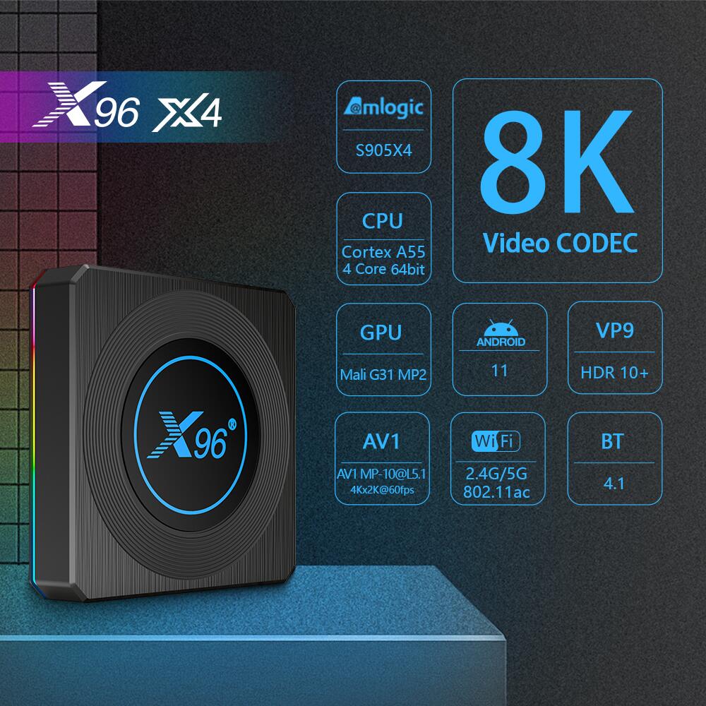 Experience Entertainment Like Never Before with X96 X4 amlogic S905X4 ott tv box